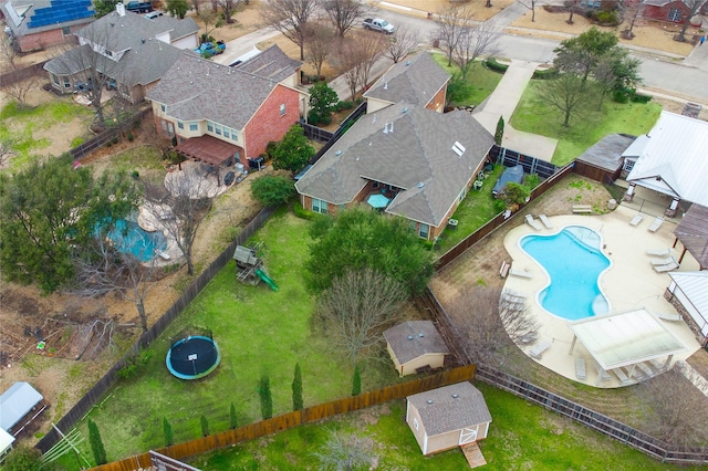 drone / aerial view featuring a residential view