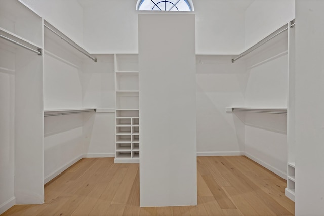 spacious closet with wood finished floors