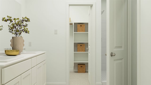 pantry featuring a sink