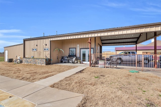 exterior space with fence and a patio