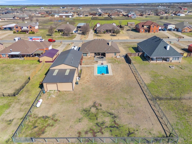 aerial view featuring a residential view