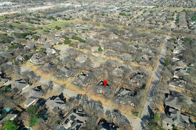 bird's eye view with a residential view