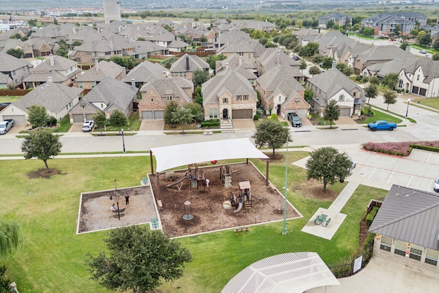 aerial view featuring a residential view