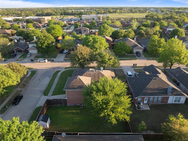 aerial view featuring a residential view