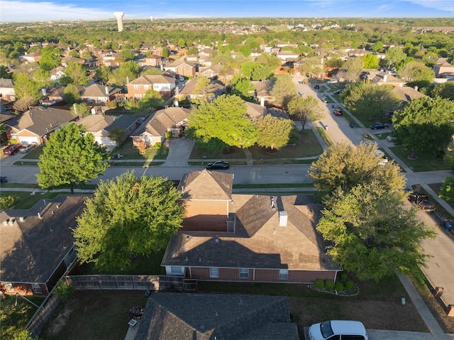 bird's eye view with a residential view