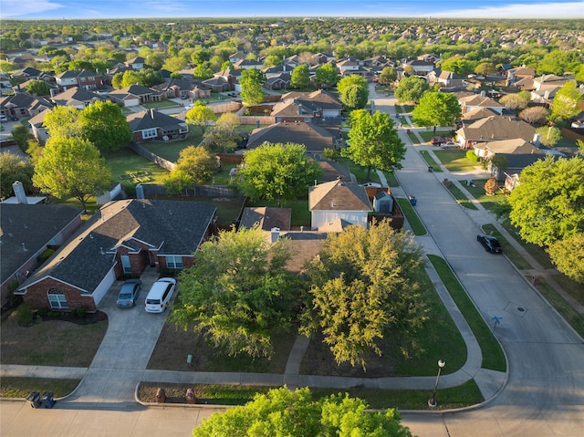 aerial view featuring a residential view