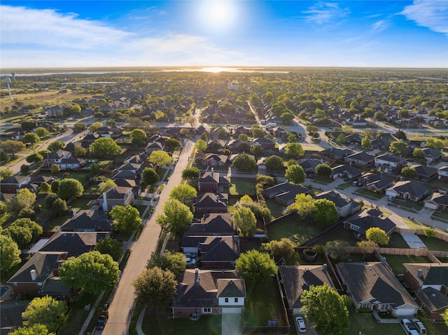 bird's eye view with a residential view