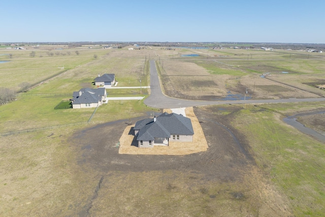 aerial view featuring a rural view