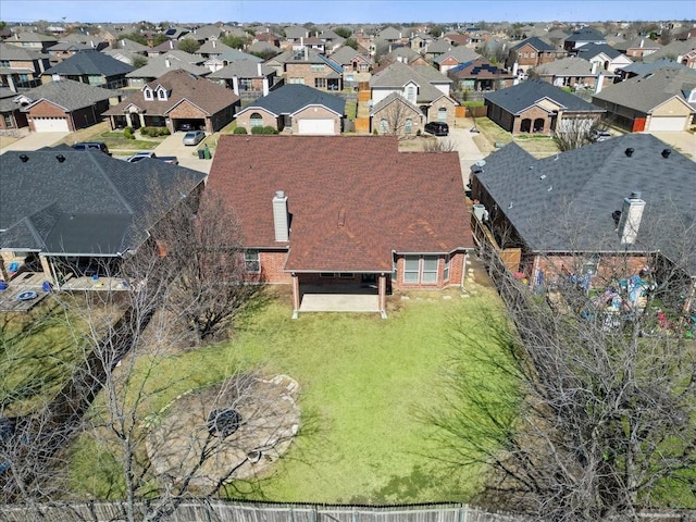 birds eye view of property featuring a residential view