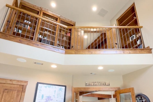 interior space with visible vents and recessed lighting