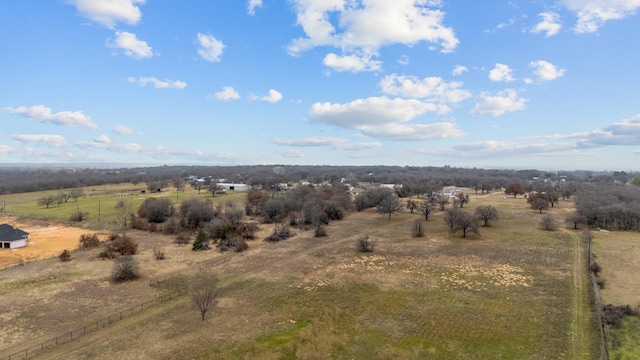 drone / aerial view featuring a rural view