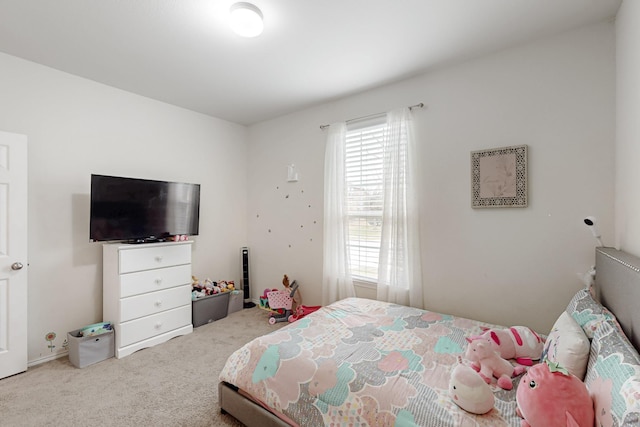 bedroom with carpet floors