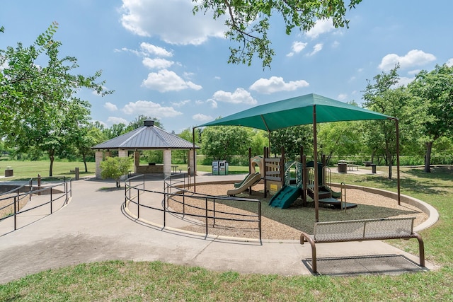 community playground with a gazebo