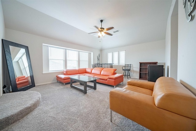 4130 Lagoon Pl, Royse City, TX 75189 - carpeted living area featuring ceiling fan and baseboards