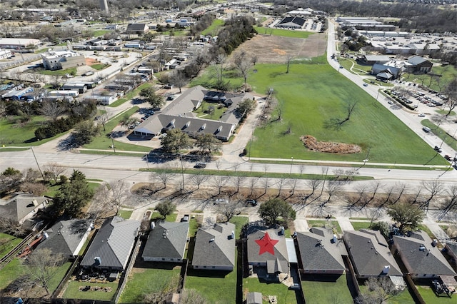 bird's eye view featuring a residential view