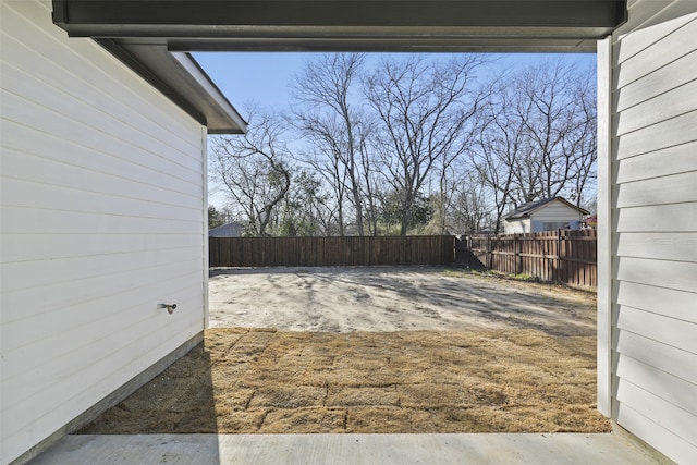 view of patio featuring a fenced backyard