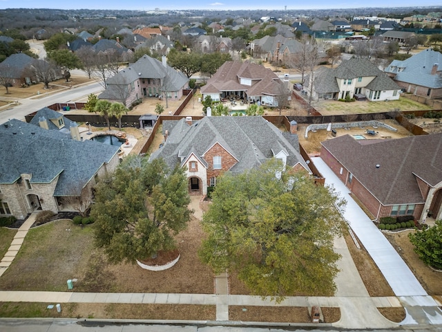 drone / aerial view with a residential view