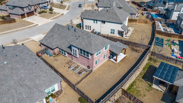 bird's eye view featuring a residential view