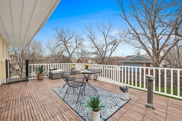 view of wooden terrace