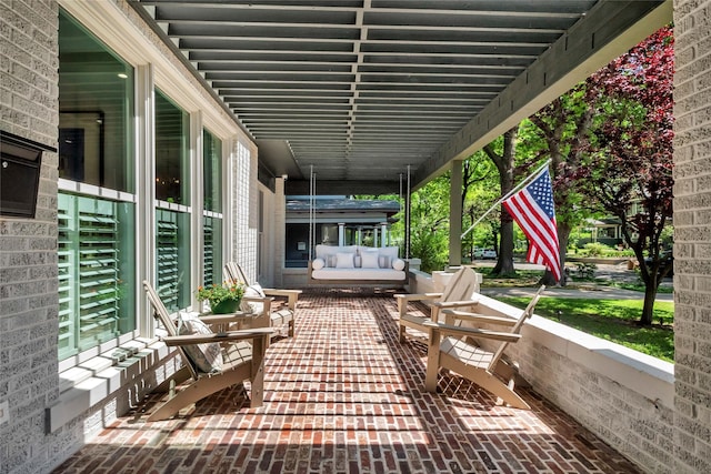 view of patio / terrace featuring covered porch