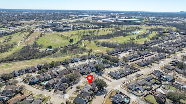 bird's eye view with a residential view