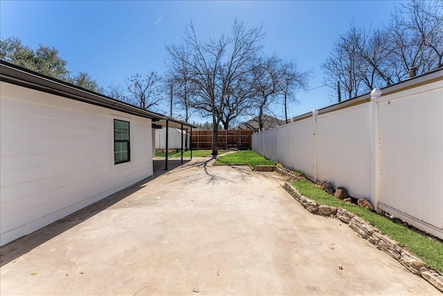 view of patio / terrace with a fenced backyard