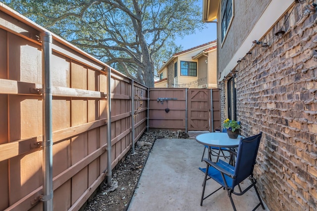 view of patio with a fenced backyard