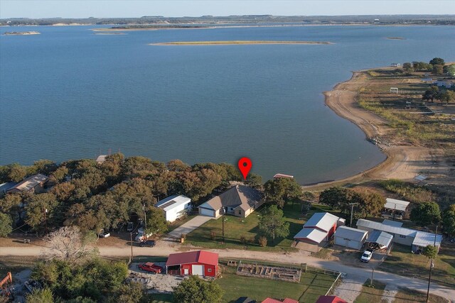 510 Meadow Pond Ct, Runaway Bay, TX 76426 - birds eye view of property with a water view