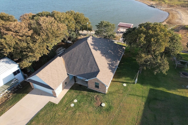 510 Meadow Pond Ct, Runaway Bay, TX 76426 - birds eye view of property featuring a water view