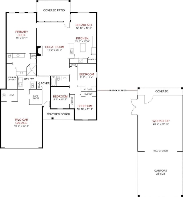 510 Meadow Pond Ct, Runaway Bay, TX 76426 - view of layout