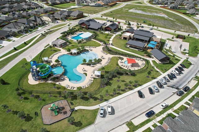 birds eye view of property featuring a residential view