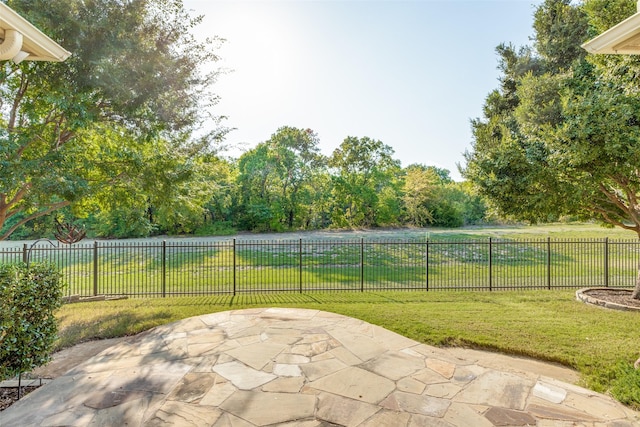 view of patio with a fenced backyard