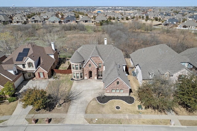 bird's eye view featuring a residential view