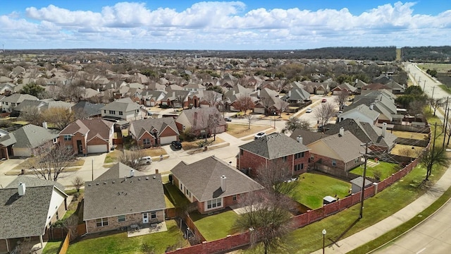 aerial view with a residential view