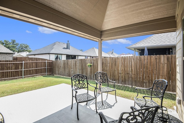 view of patio / terrace featuring a fenced backyard