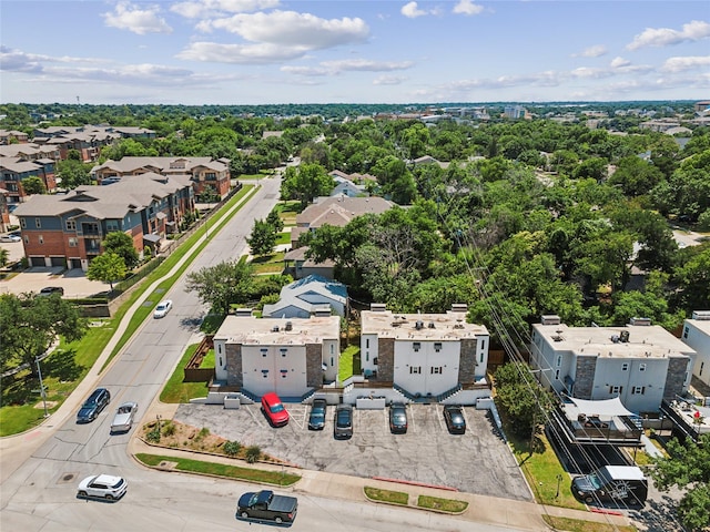 drone / aerial view with a residential view