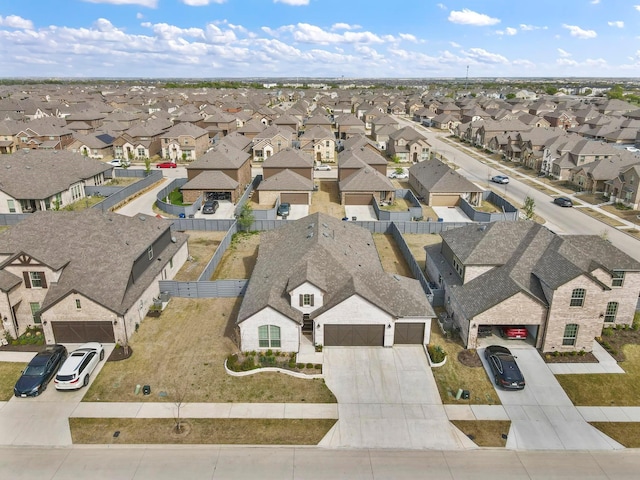 bird's eye view with a residential view