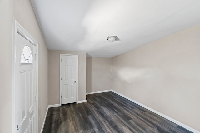 6518 Meade St, Dallas, TX 75232 - interior space featuring dark wood-style floors and baseboards