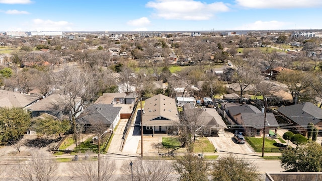 bird's eye view featuring a residential view