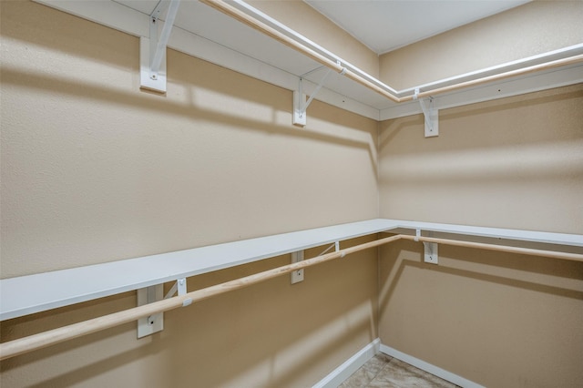 view of walk in closet