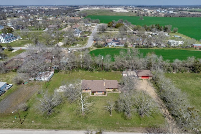 drone / aerial view featuring a rural view