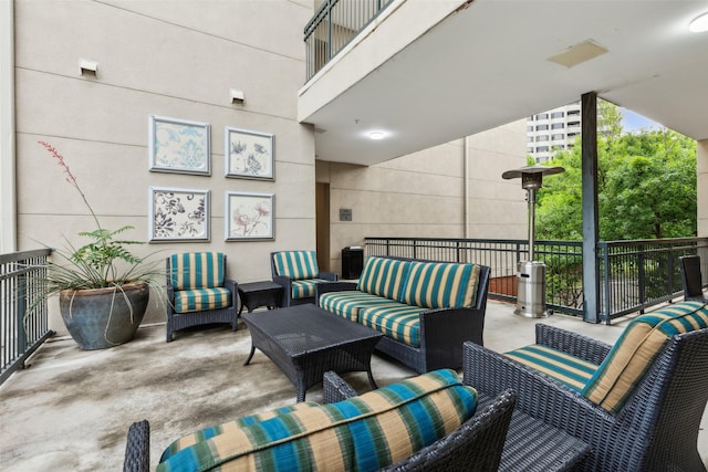 view of patio with an outdoor hangout area