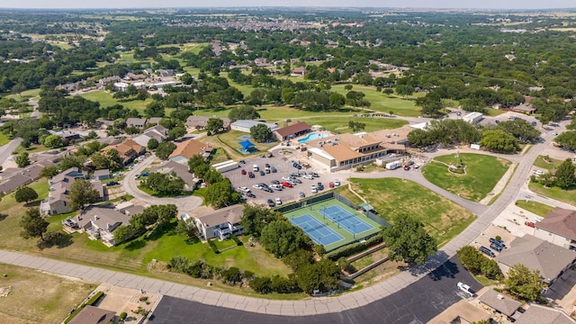 aerial view with a residential view