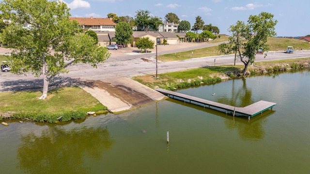 exterior space featuring a water view