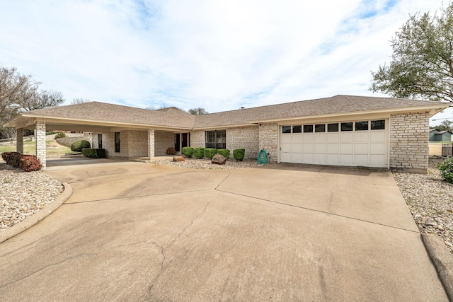 4227 Mojave Dr, Granbury, TX 76049 - single story home with driveway, an attached garage, and brick siding