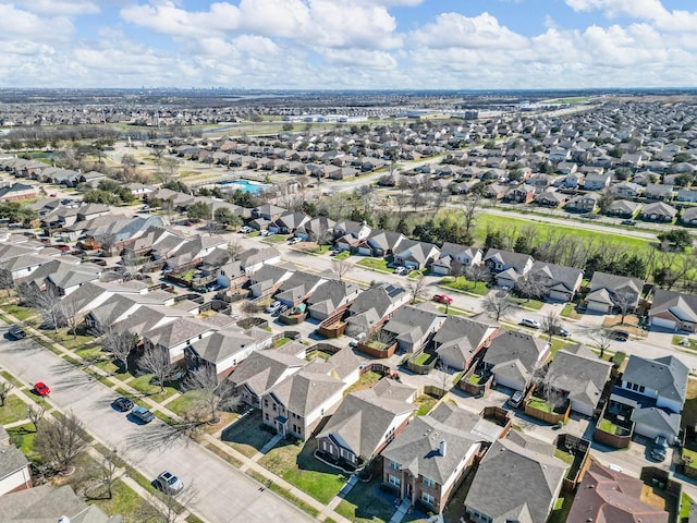 drone / aerial view with a residential view