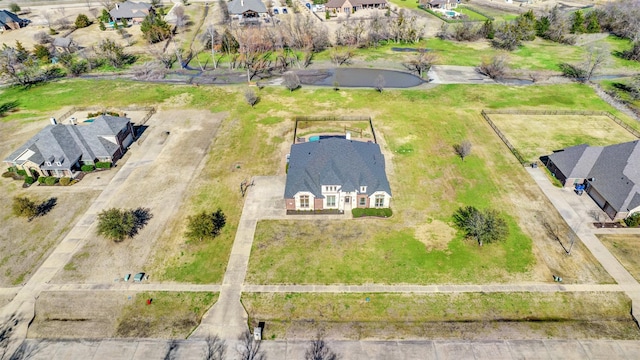 aerial view with a residential view