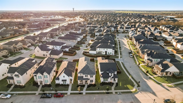 bird's eye view with a residential view