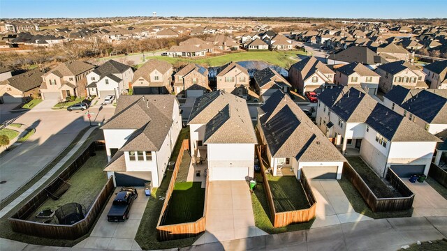 drone / aerial view with a residential view