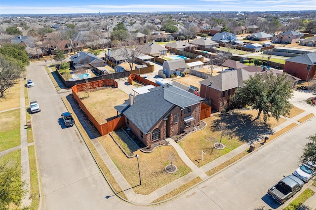 bird's eye view featuring a residential view